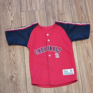 Youth Cardinals Red and Navy Baseball Jersey